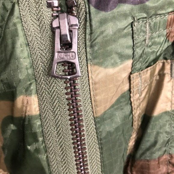 MENS ALPHA INDUSTRIES CAMO WOODLAND LINER JACKET - Picture 10 of 12